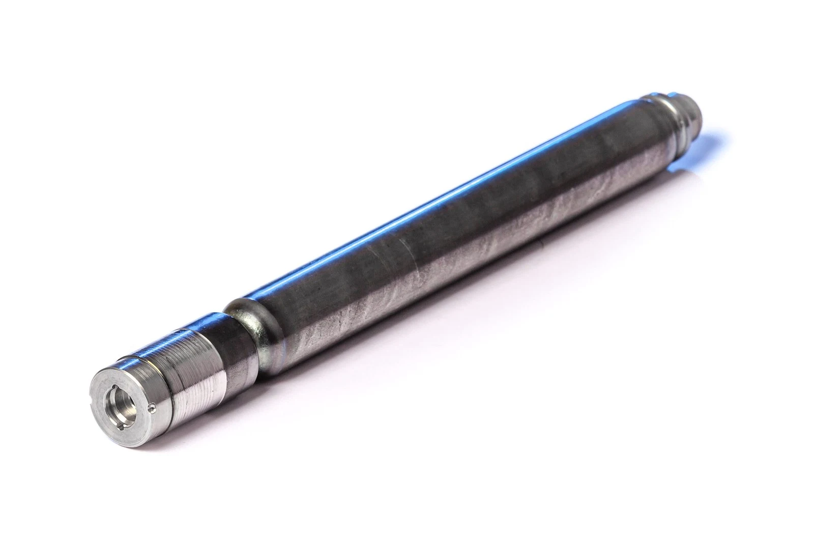 Machined shaft with a collar welded to the main body.
